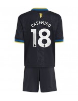 Manchester United Casemiro #18 Tredjedraktsett Barn 2025-26 Korte ermer (+ bukser)